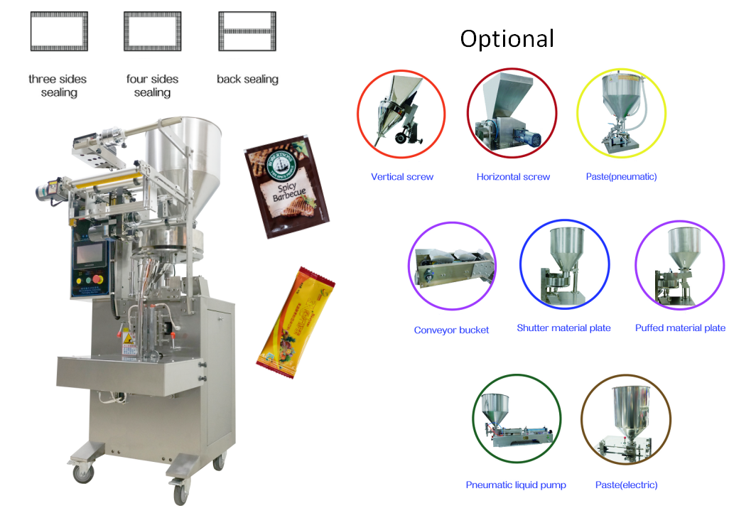 small sachet machine with accessories